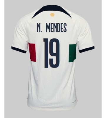 Portugal Nuno Mendes #19 Replica Away Stadium Shirt World Cup 2022 Short Sleeve